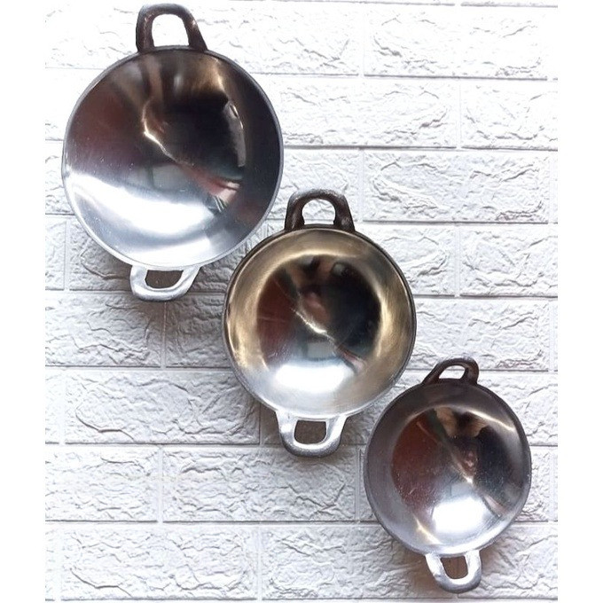 Wajan MINI / Wajan Kuali Mini Alumunium Cor Ukuran 7 8 9 10 / Wajan Poles / Wajan Kecil / Wajan Sera