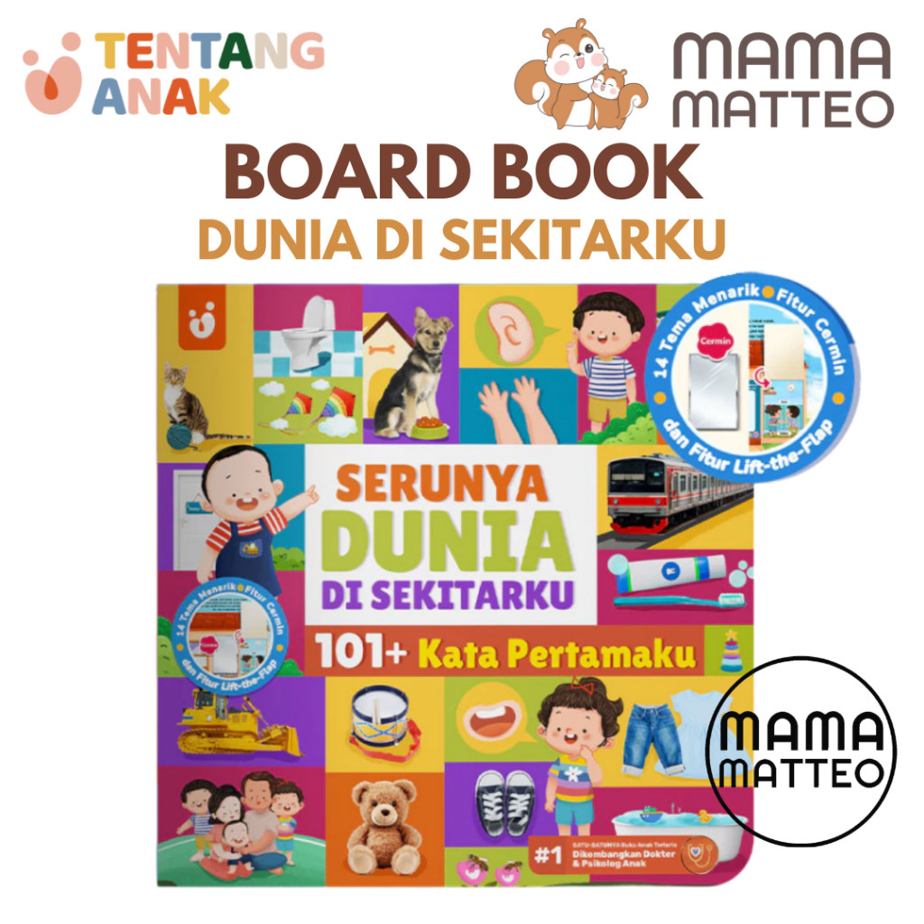 

TENTANG ANAK Serunya Dunia di Sekitarku : 101+ Kata Pertamaku / Buku Edukasi Bayi Anak Kurangi Risiko Speech Delay / BANDUNG