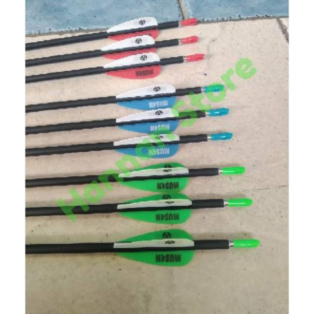 Arrow Musen Carbon 6 mm - Anak Panah Karbon Musen 6 mm - Mix Carbon Arrow