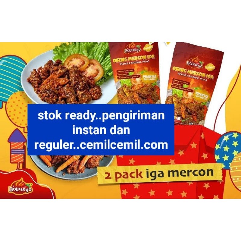 

[BOLOSEGO]COMBO 2 Dapat 2 pack Oseng Iga Mercon| Oseng Level Terlengkap