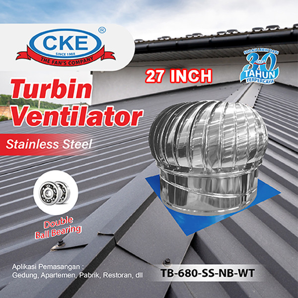 CKE Turbin Ventilator 27 Inch Turbine Roof Ventilasi Atap Rumah Pabrik 27"
