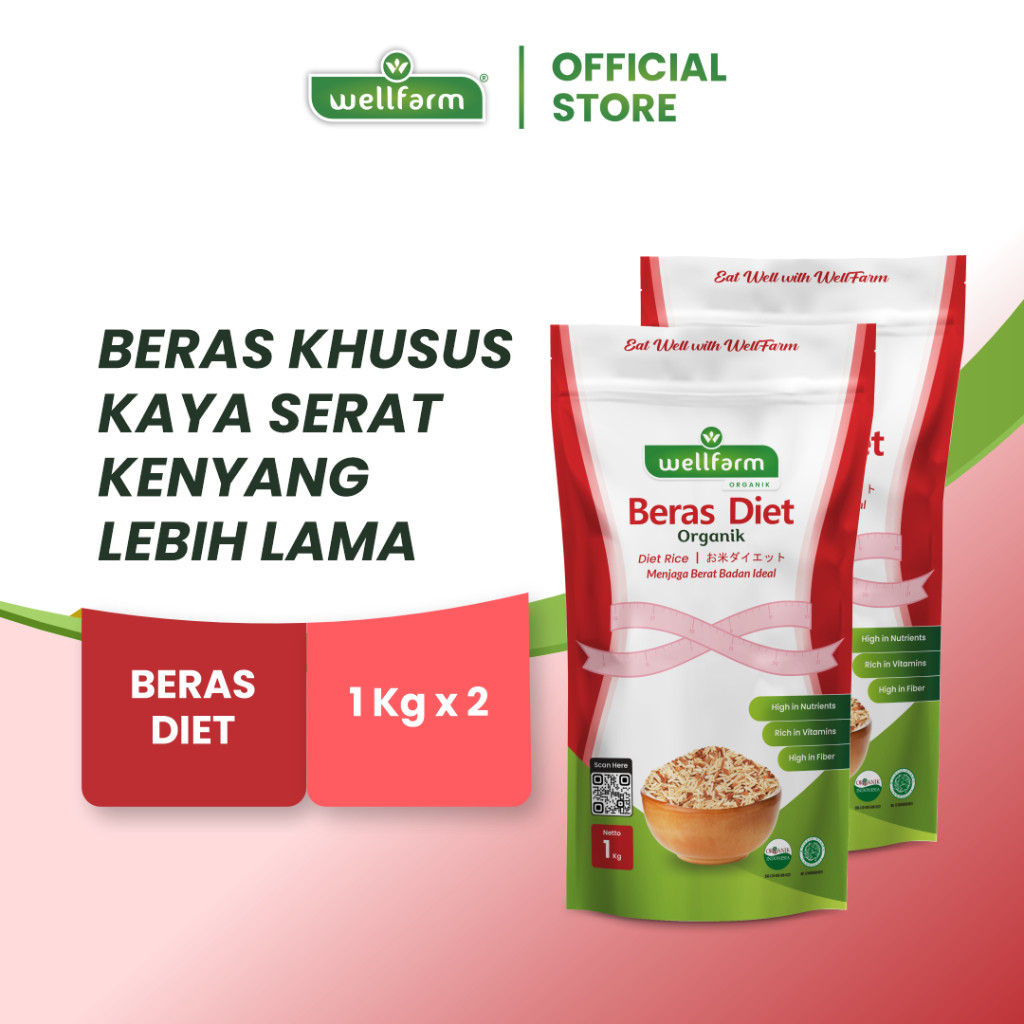 

Wellfarm Beras Diet Organik, Paket Bundling Hemat 2Kg