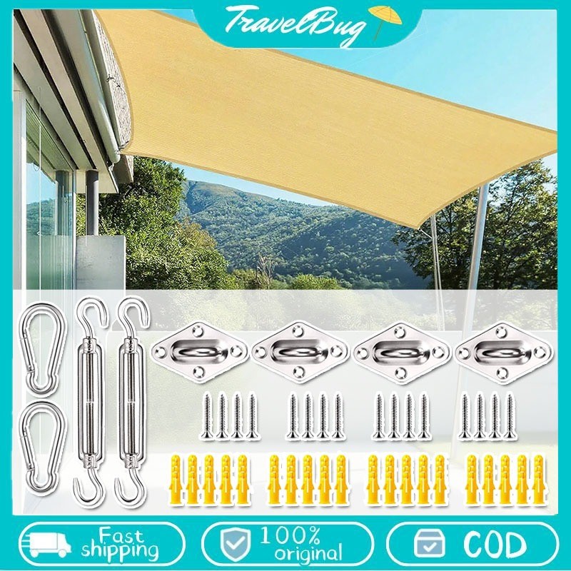 Sun Shade Sail Hardware Kit Peralatan Tenda Kanopi Adjustable Turnbuckle Shade Sail Hardware Kit Sta