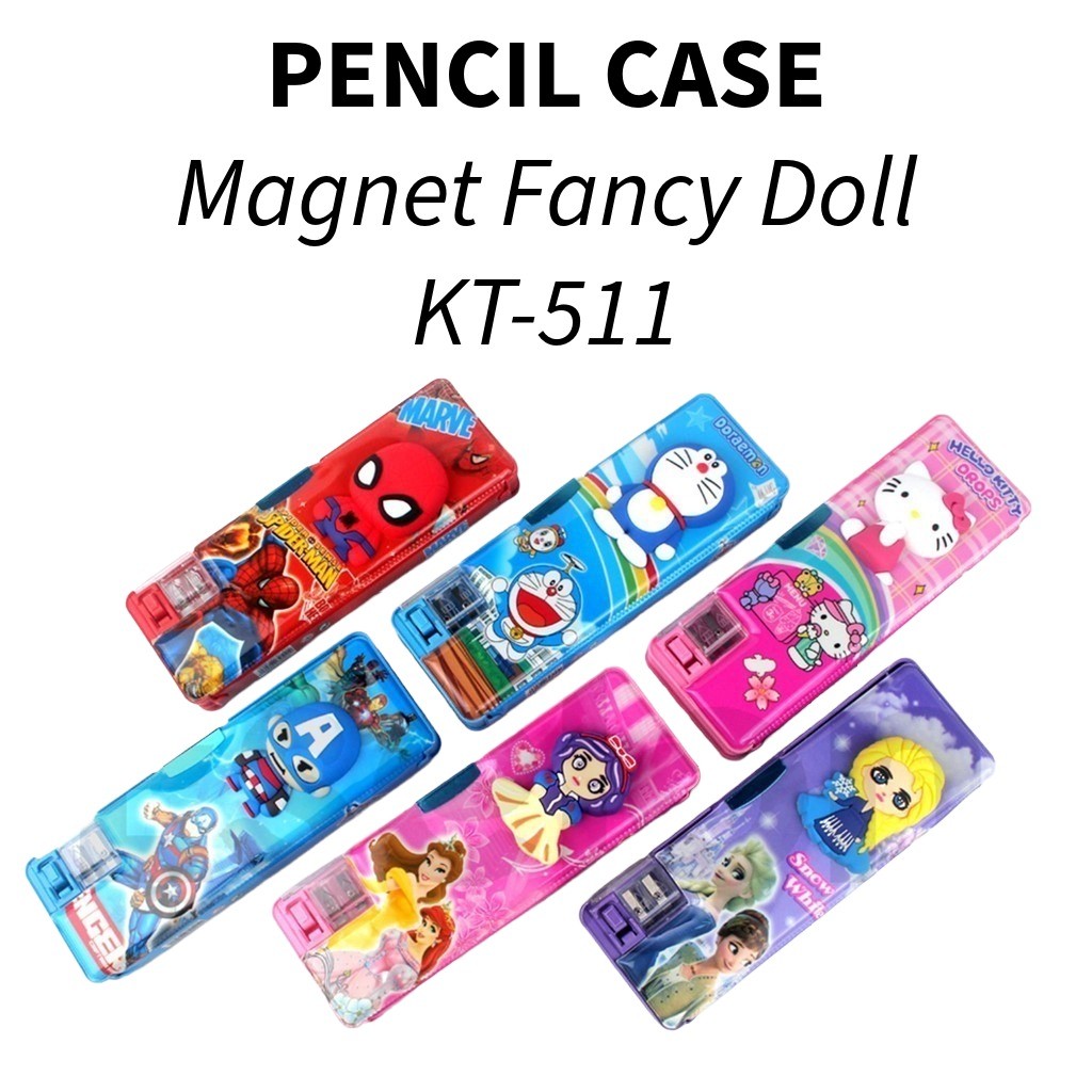 

♚Kotak Pensil Magnet KT-511 / Tempat Pensil Magnet Boneka Timbul♚