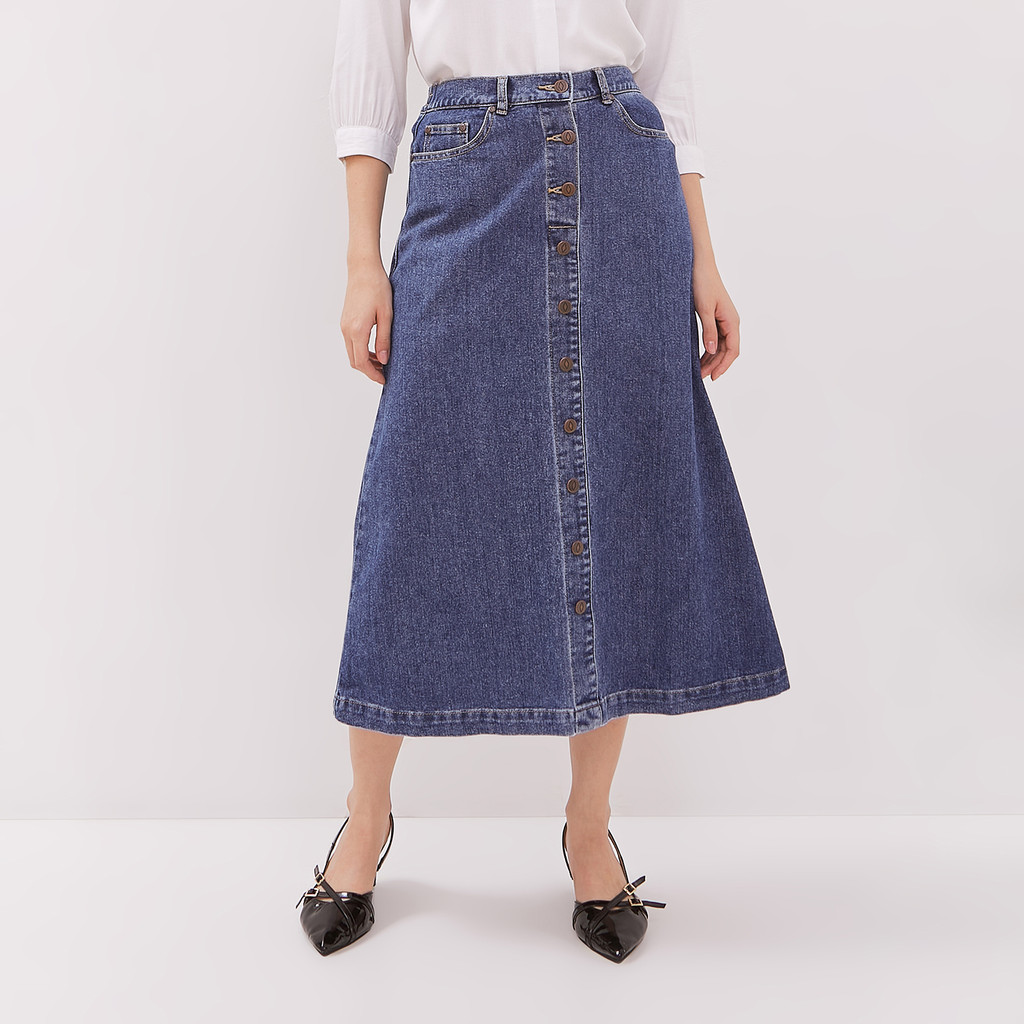 DUST Rok Denim Nurika Biru (D. 21146)