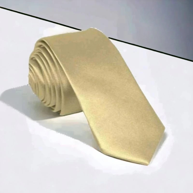 Umma Dasi Pria Satin Polos Cream Muda 3 Inchi 8 Cm