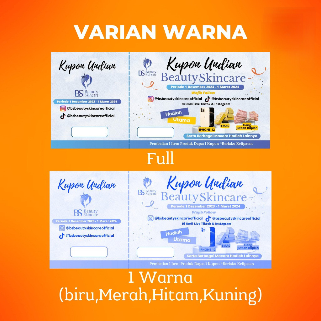 

Cetak Kupon Idul Adha, Karcis Parkir, Kupon Jalan sehat ,Tlket Wisata,Kupon Hadiah custom