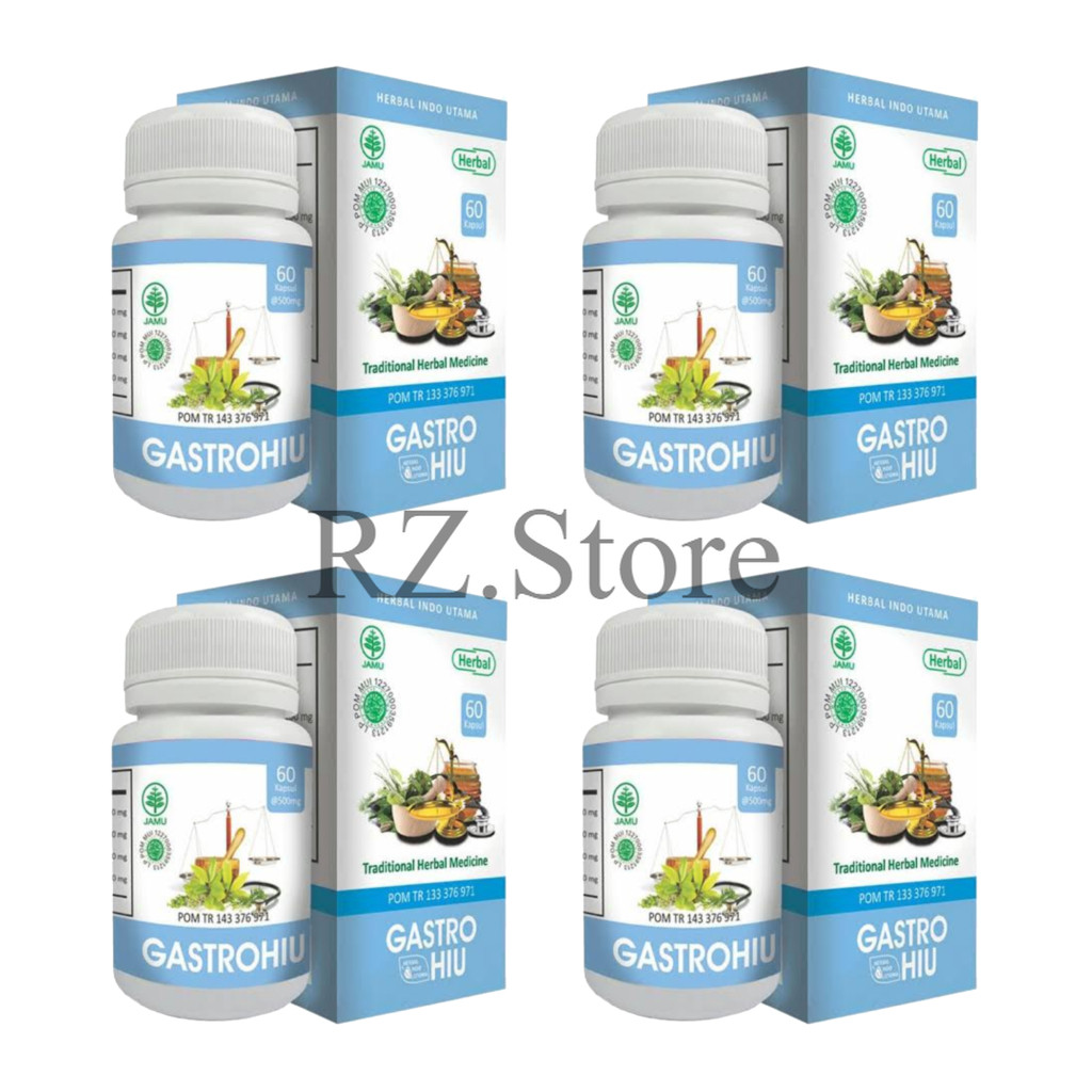 4 PCS GastroHiu Gastro Hiu Kapsul Herbal – Membantu Meringankan Gangguan Lambung & Perut Kembung