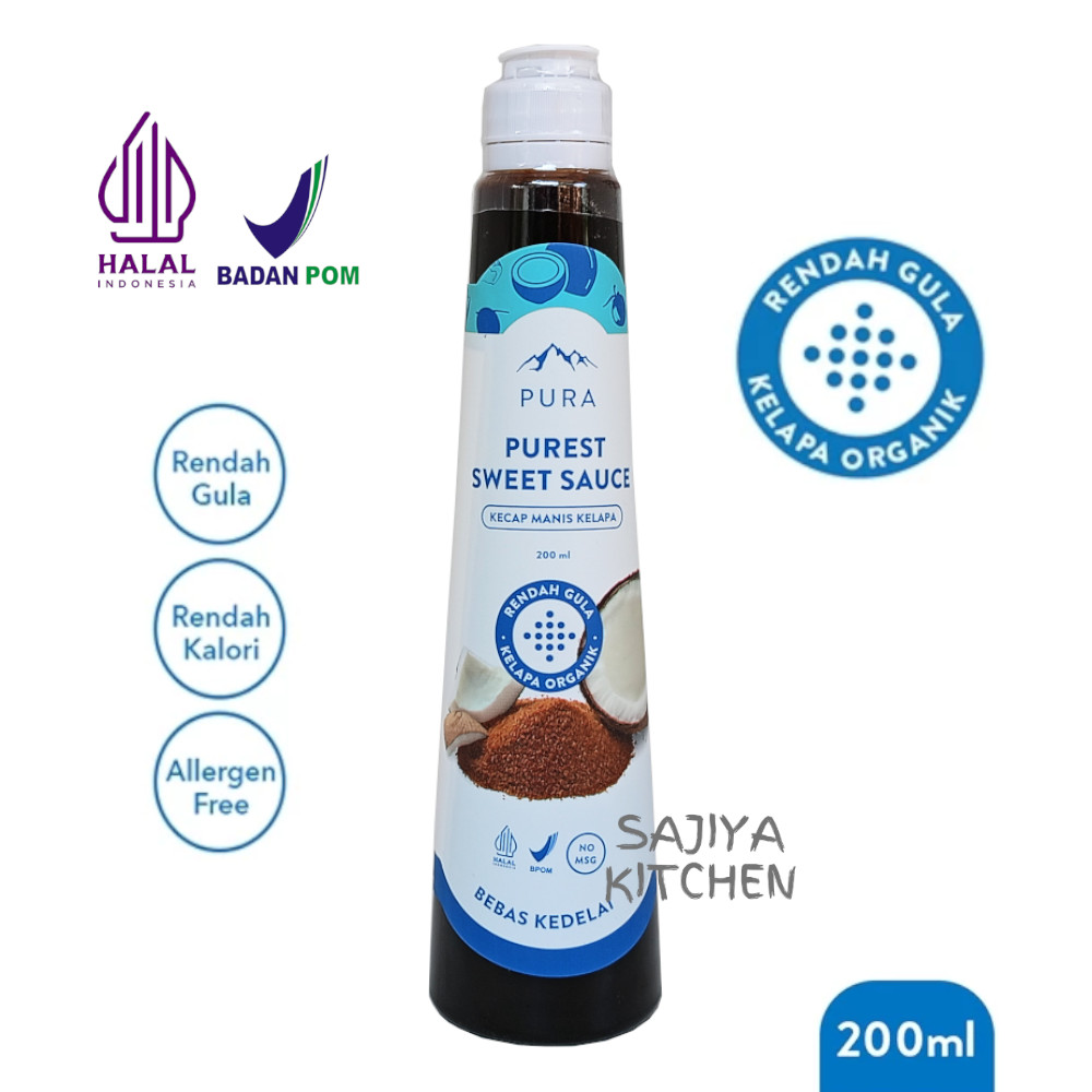 

PURA Kecap Manis Kelapa Organik 200 ml Sweet Sauce Rendah Gula Tanpa Pengawet & MSG Aman Untuk MPASI