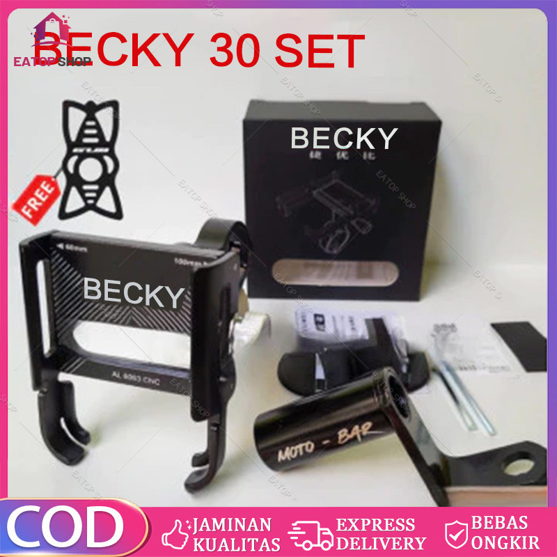 (Hadiah Gratis)Paket Phone Paket Dudukan HP Motor Alumunium Alloy Full Besi untuk Spion