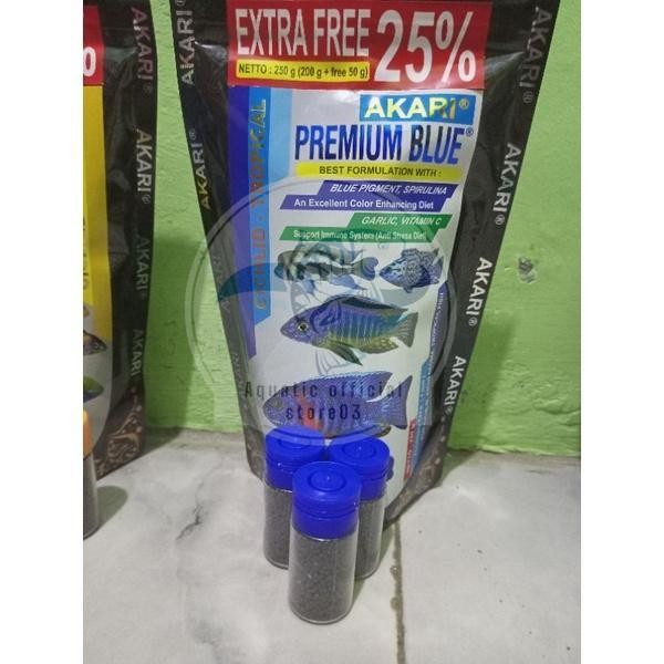 Pelet akari premium blue red yellow repack 1mm / pelet akari premium / pelet chana / pelet louhan / 