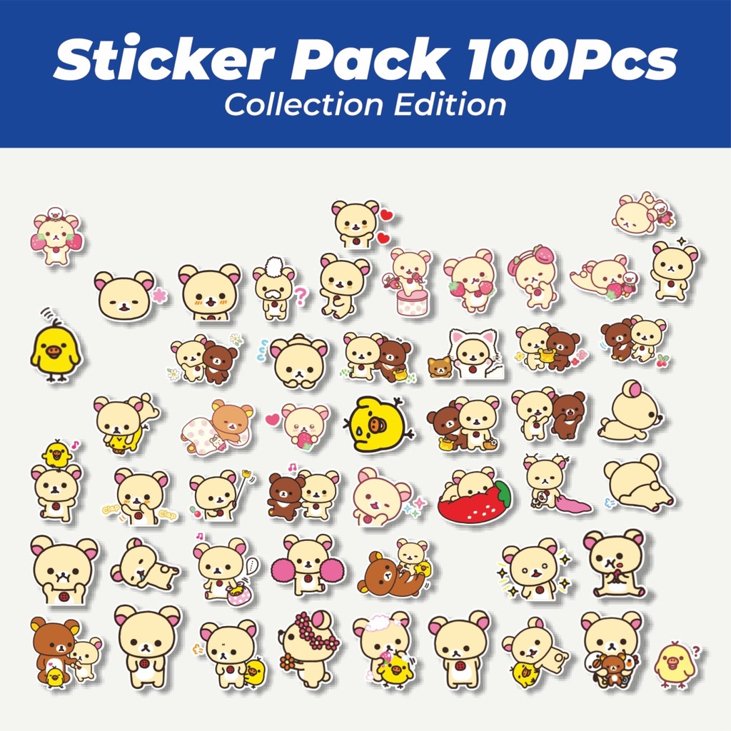 

Hot Stiker Line Korilakkuma San X Lucu Anti Air Stikers Berperekat Waterproof Sticker Decal Buat Motor Helm Buku Journal Koper Casing HP Laptop Botol Minum
