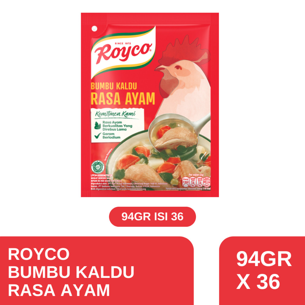 

Royco Penyedap Bumbu Kaldu Ayam 94g (Isi 36)