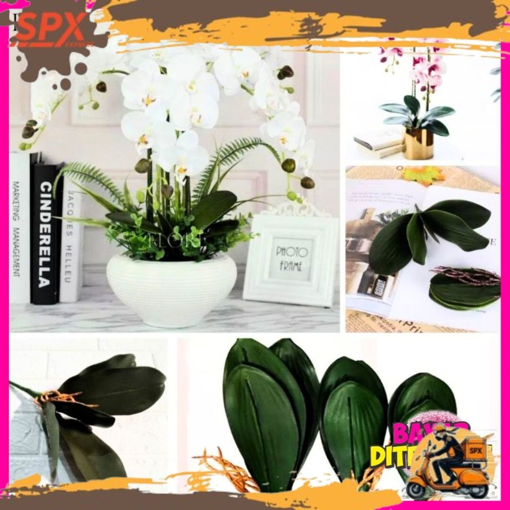 NEW PRODUK VRALL Daun Anggrek Latex/Daun Anggrek Latex Jumbo/Daun Anggrek Artificial FLORE
