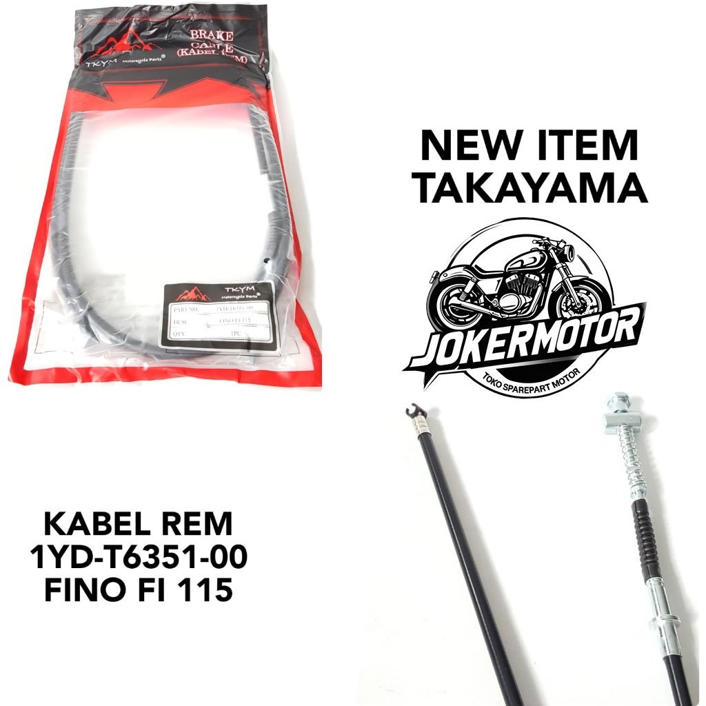 KABEL REM BELAKANG MOTOR YAMAHA FINO FI 115 - TAKAYAMA