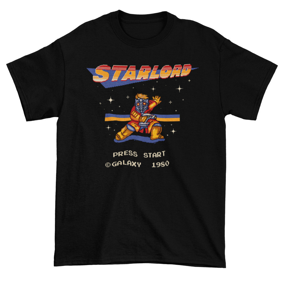 Custom T-Shirt Kaos Pria - Starload 8 Bit