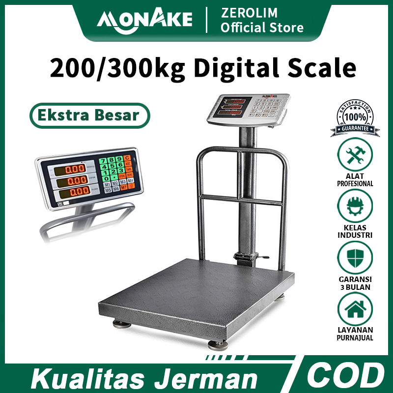 MONAKE JERMAN Sisik komputasi digital Ekstra besar 200kg/300kg Timbangan Duduk Digital Kapasitas Ele