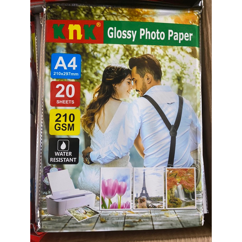 

Kertas Foto KNK 210gsm - Glossy Photo Paper (20lembar/pack)