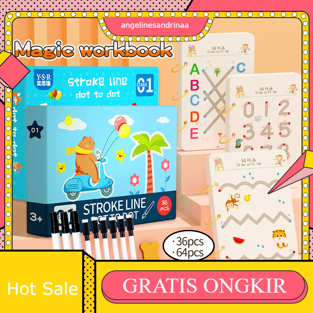 

Magic Buku Anak Reusable Buku Belajar Menulis Tk