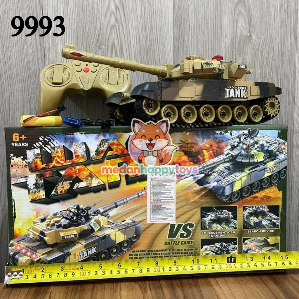 Mainan Mobil Remote Control Rc War Tank Super Power 9995 Big Size 2.4G