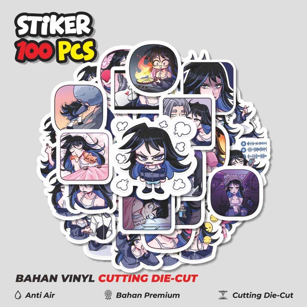 

Terbaru! 50 pcs Stiker Funny Character Lesya The Lover Girl Dekorasi Lucu Kreatif untuk Notebook, Skateboard, HP