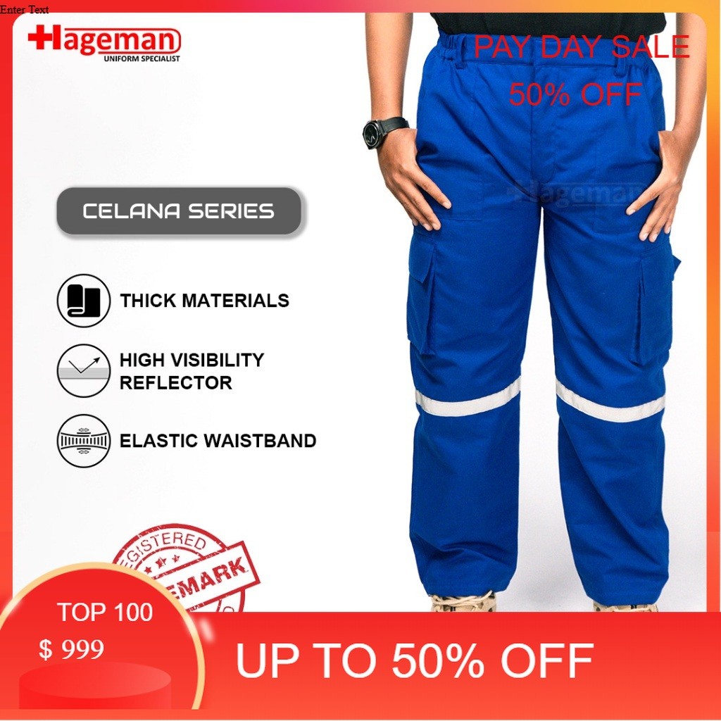 Hageman - Celana Safety / Celana Wearpack Safety Warna Biru Benhur