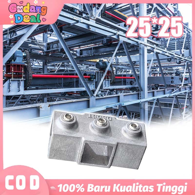 Tanpa Las Connector Rak Pipa Persegi 25 Series Sambungan Konektor Kokoh untuk Pembuatan Lemari Rak