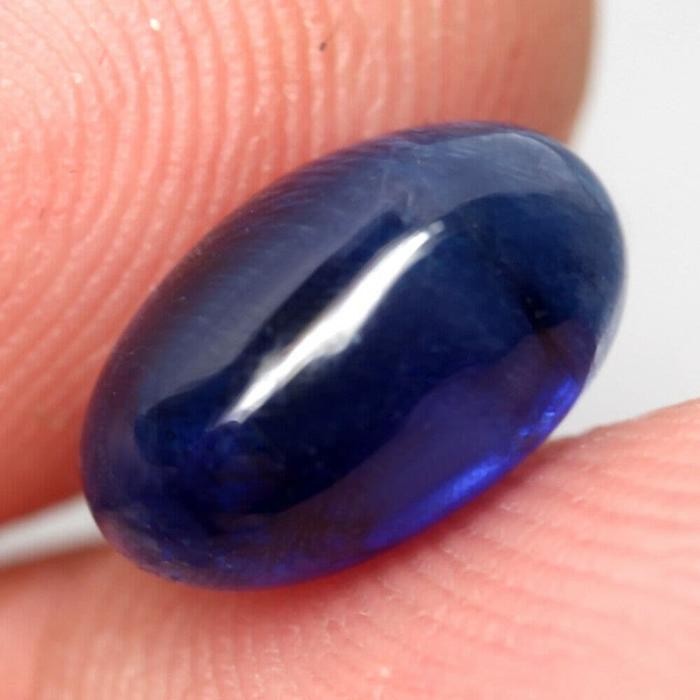 NATURAL BLUE SAPPHIRE Batu Safir Biru Oval Cabochon Origin Madagascar Africa Gemstone Asli Natural U