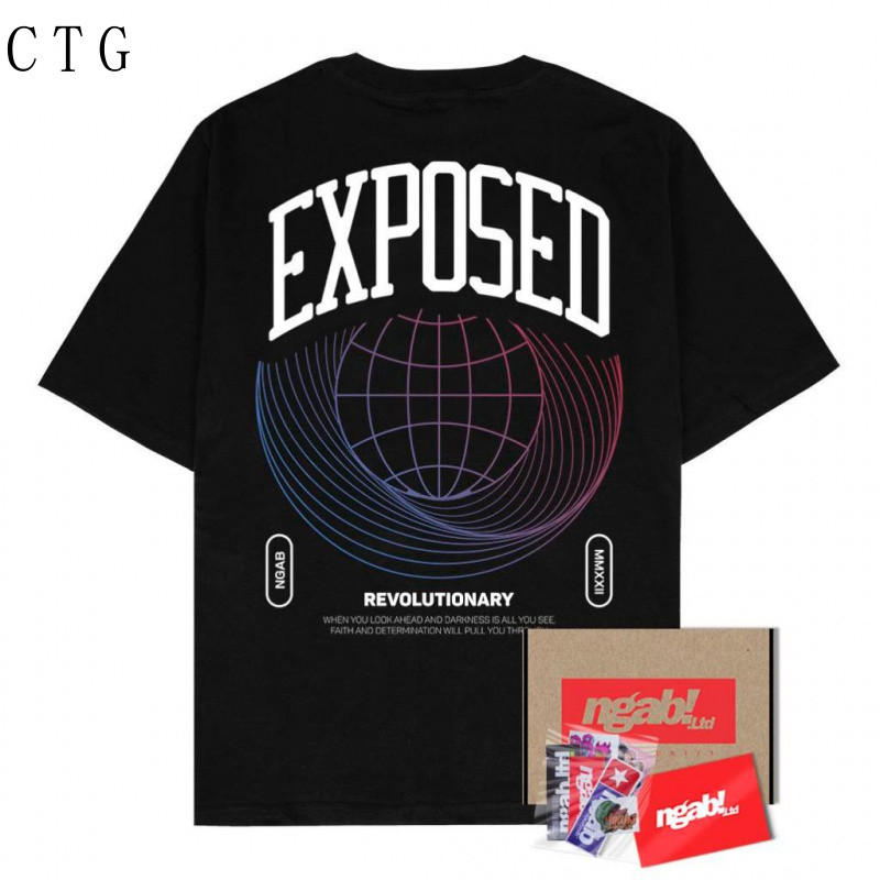 Ngab Kaos Baju Distro Exposed Glow  NB181 Unisex Cotton Combed 24s (Beli 3 Pcs Gratis Gelang)