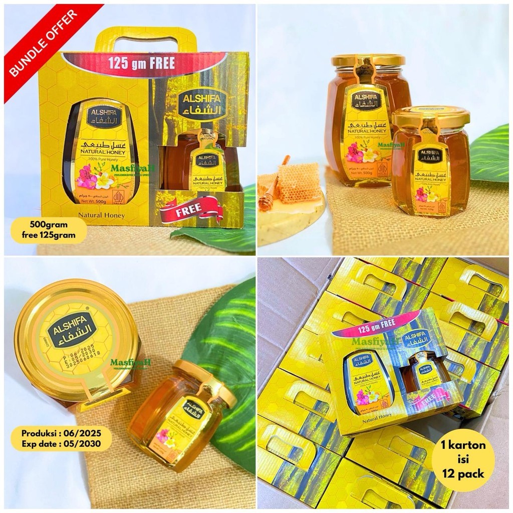 

MADU AS SYIFA BUNDLING 500GR +125GR MADU ASLI ORIGINAL NATURAL HONEY NUTRISI VITAMIN HERBAL CEMILAN SEHAT SELAI ROTI SIRUP PEMANIS ALAMI TB