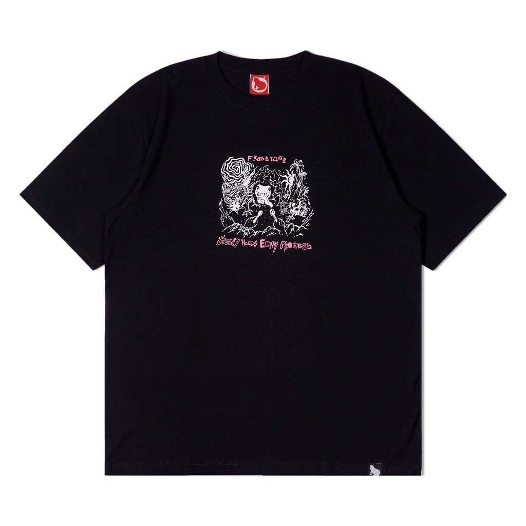 Frogstone - Ft.Greedy - Kaos pria hitam