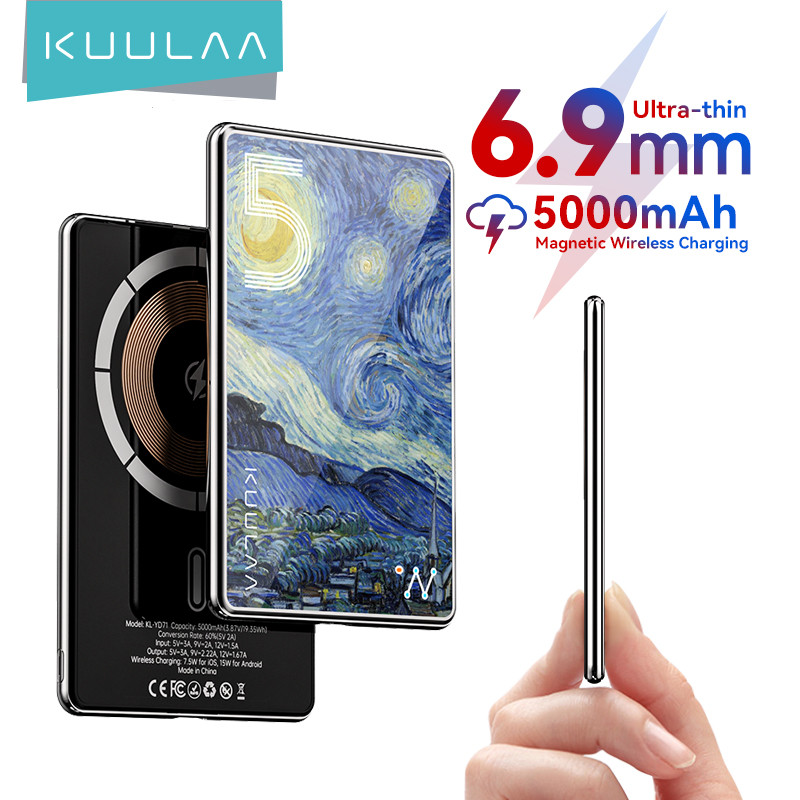 KUULAA Magsafe Power Bank 5000mAh Magnetic Wireless Phone Charger External Battery 20W Fast Charging