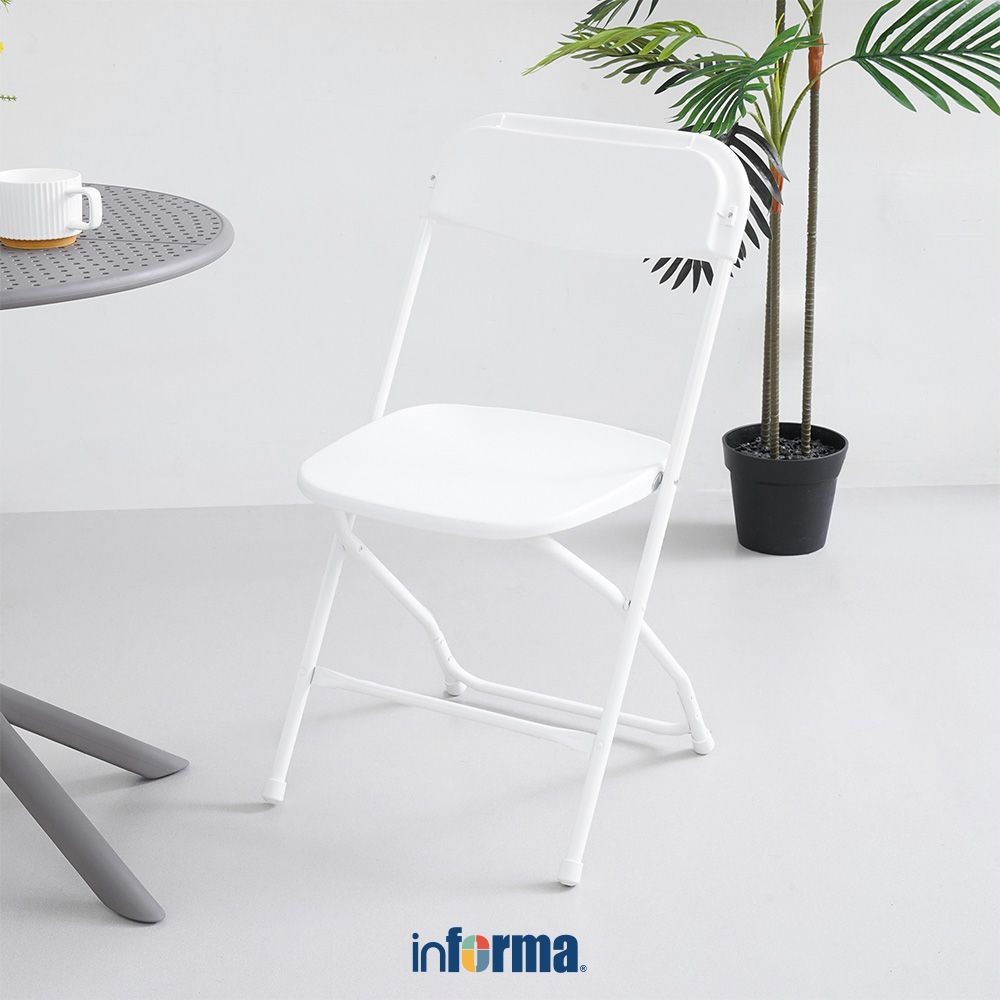 Informa Olympian Kursi Lipat - Putih Multifunctional Foldable Chair Tempat Duduk Serbaguna Kursi Aca