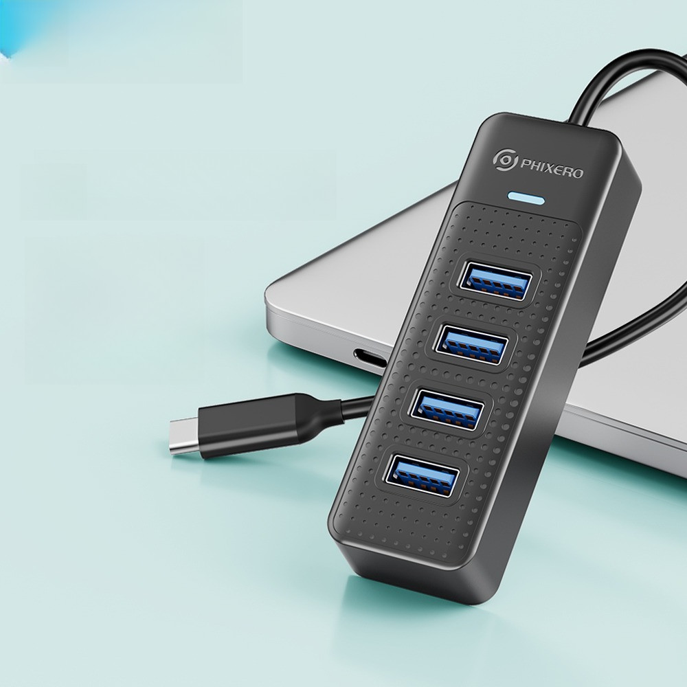 

PHIXERO 4 Ports USB 3.0 HUB High Speed Type C Splitter 5Gbps For PC Computer Accessories Multiport USB Hub Adapter for Laptop