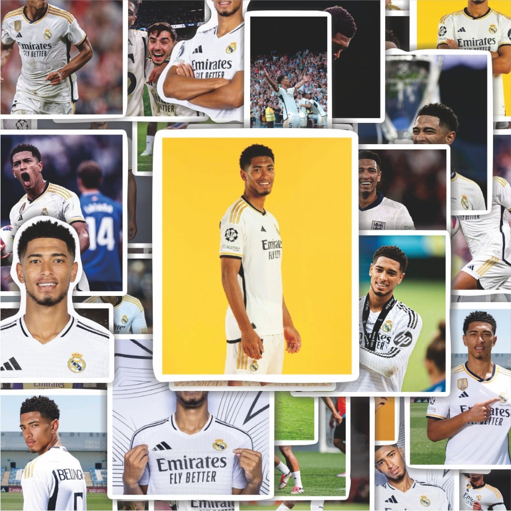 

100PCS Lucu Stiker Sepak Bola RM Bellingham V2 Stiker Aesthetic Stiker Anti Air Stikers Berperekat Waterproof sticker decal buat Motor Helm Buku Journal Koper Casing HP Laptop Botol Minum Hadiah anak