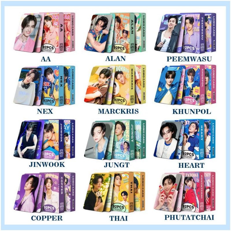 

92pcs/set 60 LOMO cards 32 stickersThai boy band BUS celebrity photo card stickers collection Fan Gift