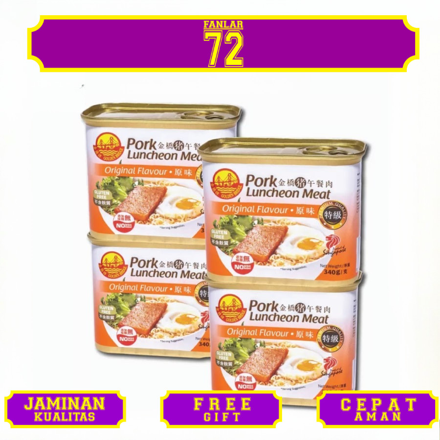 

GOLDEN BRIDGE LUNCHEON MEAT SINGAPORE, MULTIPACK 4x340g