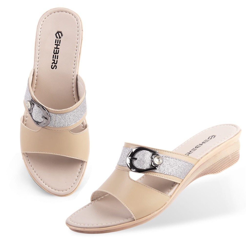 JARI.STORE EHBERS Sandal Selop Wanita Terbaru Cream