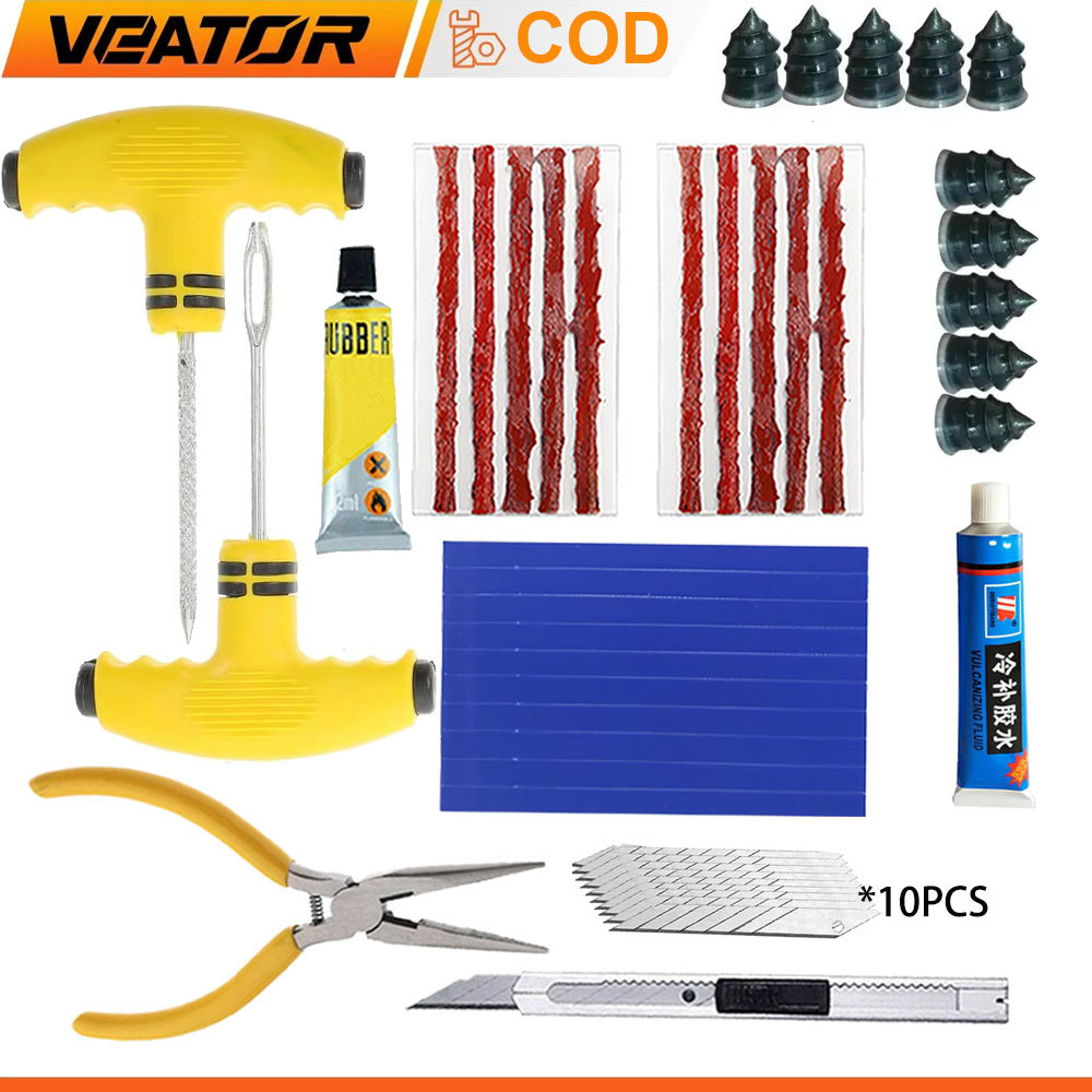 Peralatan perbaikan ban serbaguna Tambalan ban Peralatan bengkel Perbaikan ban Strip karet Lem perba