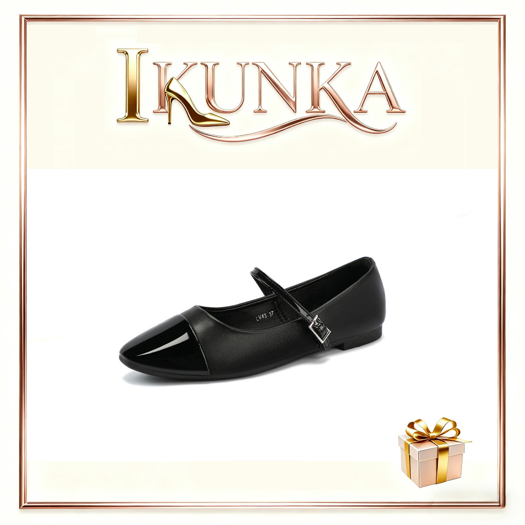 JARI.STORE IKUNKA Sepatu Flat Shoes Wanita Mary Jane  Sepatu Kerja Wanita Mules Sepatu Wanita Heels 