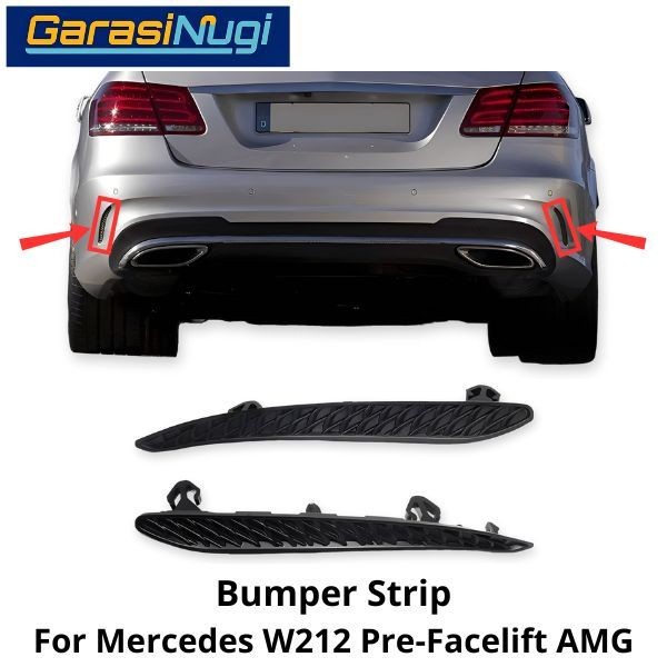 Rear Bumper Mercy W212 Pre-FL AMG Trim Cover Belakang Mercedes E200