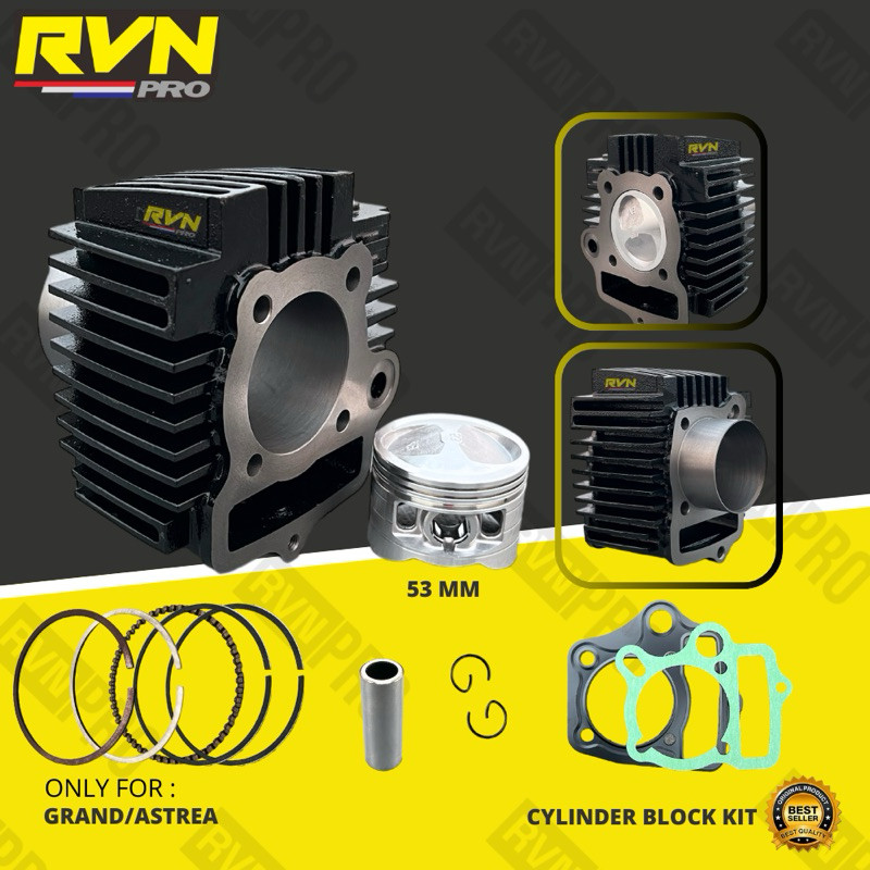 BLOK SEHER BORING PAKET BOREUP BORE UP SUPRA X GRAND PRIMA ASTREA 53MM 53 MM RVN THAILAND