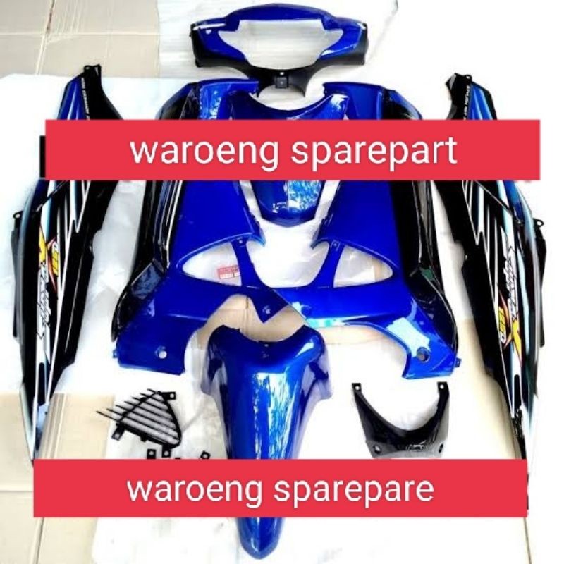 BODY HALUS SUPRA X 125 LAMA BIRU HITAM