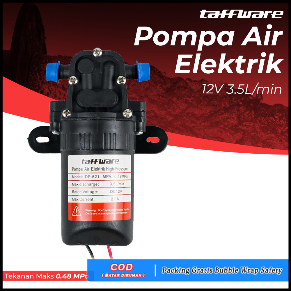 Pompa Air Elektrik High Pressure 12V 3.5L/min Portable Mesin Semprot Cuci Motor Mobil Spray Pump Tek
