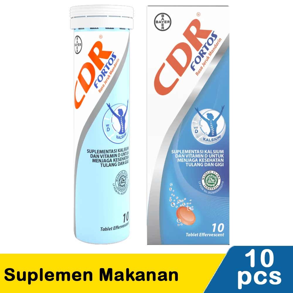 CDR FORTOS SUPLEMEN MAKANAN 10'S JERUK