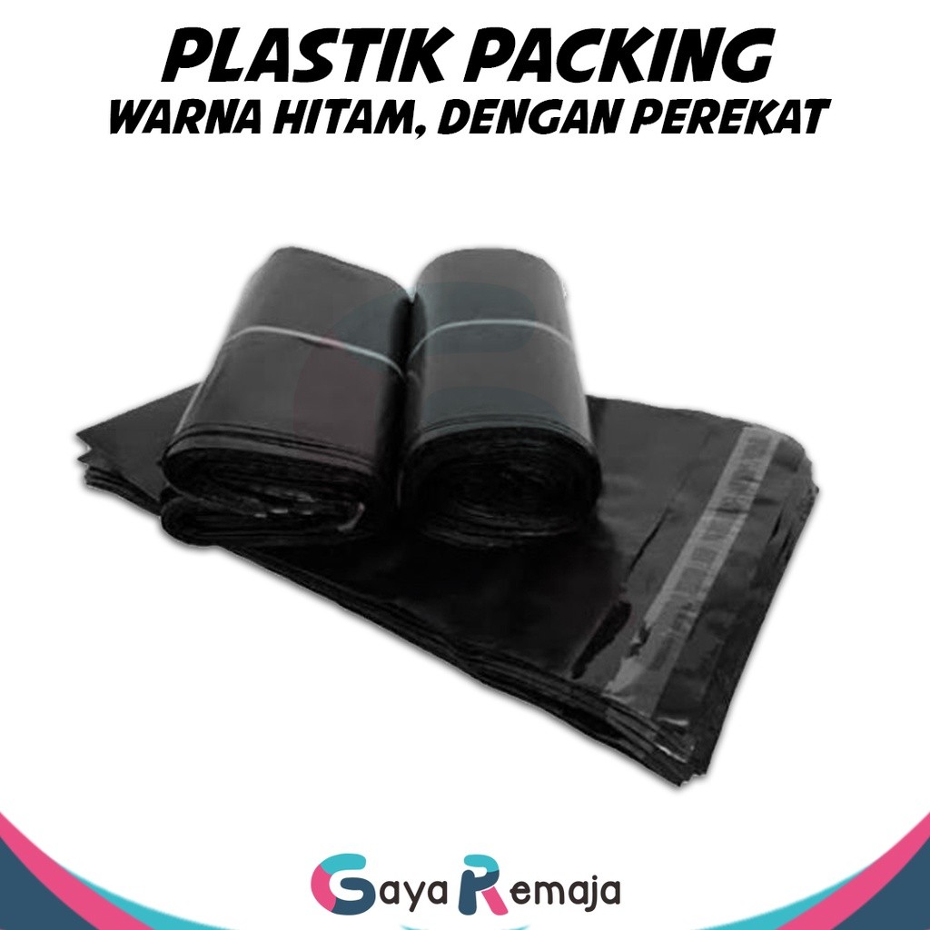 Kantong Plastik Packing / Plastik Packing Hitam Perekat 100lbr / Packing Plastik Online Shop Hitam P