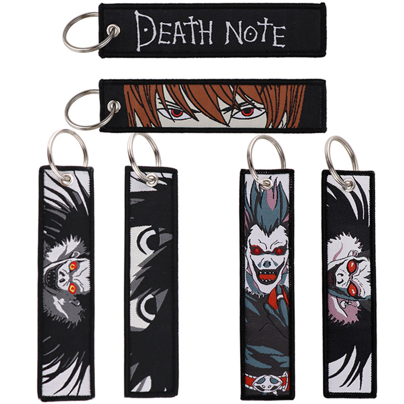 Anime Death Note Yagami Light Cosplay Keyain Cloth Both Sided Printing Pent Keyring Key ain Bag Acce