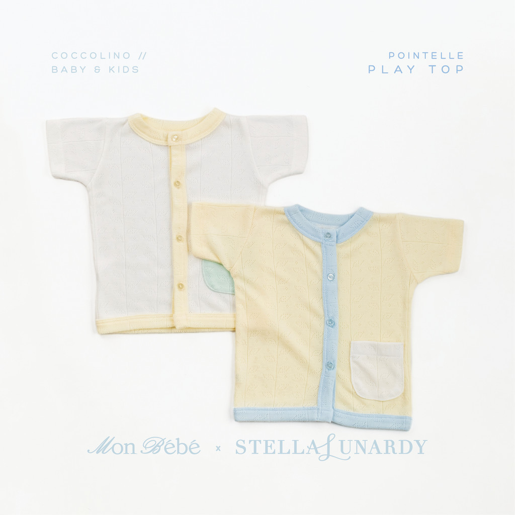 Mon Bébé x Stella Lunardy - Coccolino Baby & Kids POINTELLE Play Top Pack / Baju Bayi dan Anak Atasa