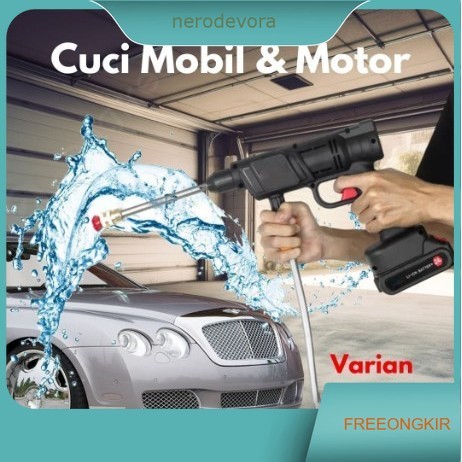 Mesin Alat Steam Jet Cuci Mobil & Motor / Portable Wireless 1 Baterai/ Alat Cuci Mobil Motor Jet Was