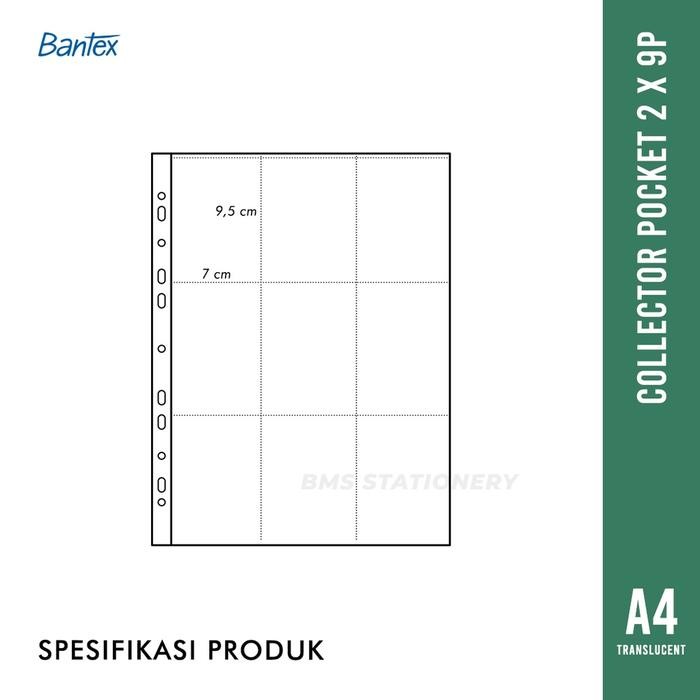 Bantex Collector Photocard Sleeve 9P 2 Sisi A4 5 Lembar